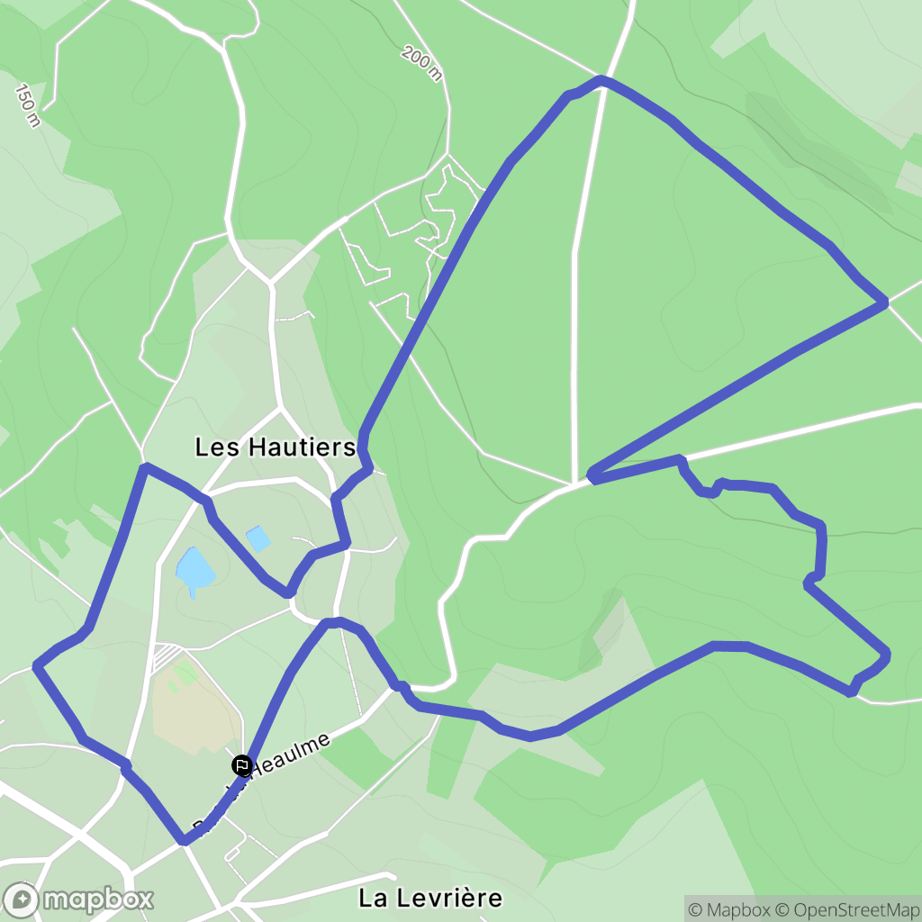 Marines : carte du parcours de randonnée - France