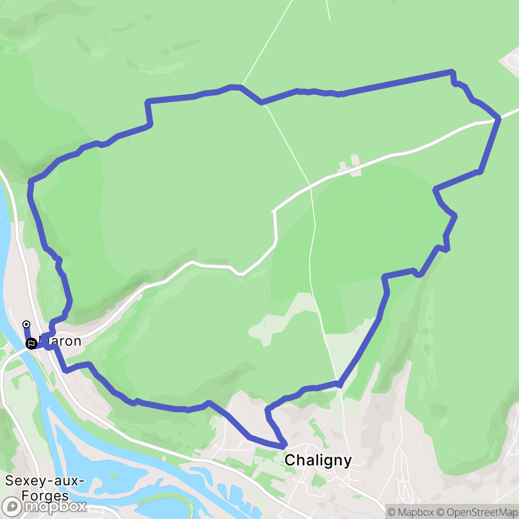 Maron : carte du parcours de randonnée - France
