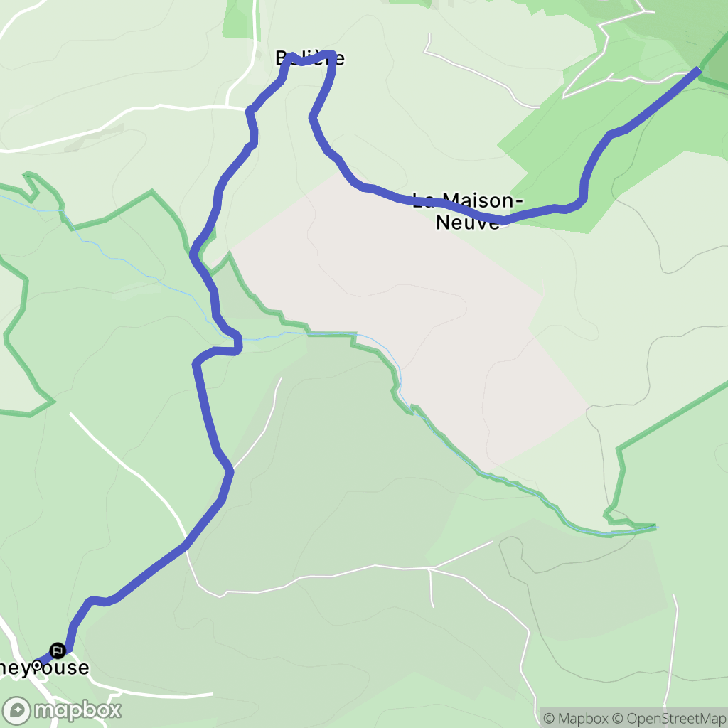 Trizac : carte du parcours de randonnée - France