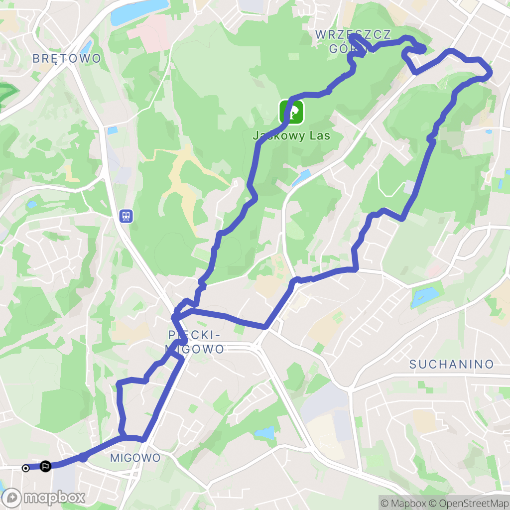 Gdańsk: mapa trasy - Poland