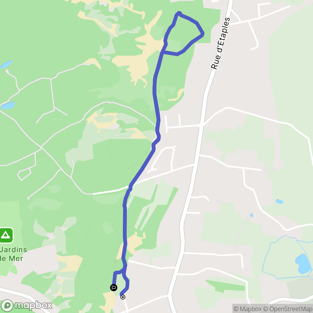 Merlimont : carte du parcours de randonnée - France