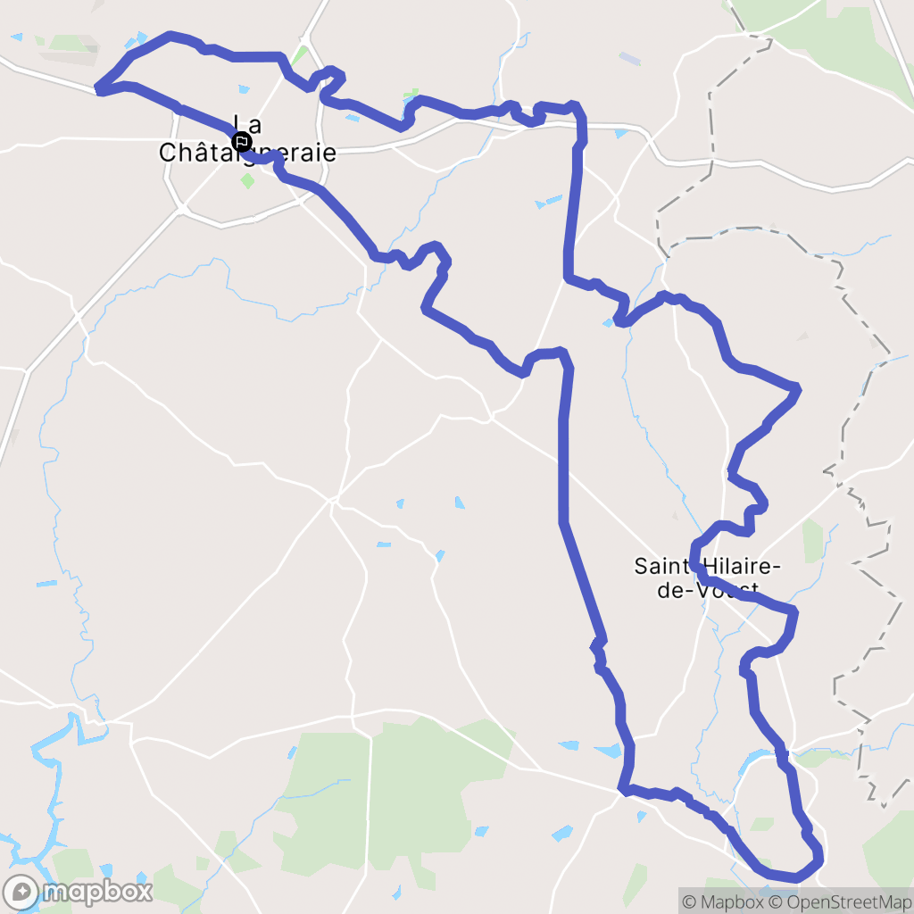 La Châtaigneraie : carte du parcours de randonnée - France