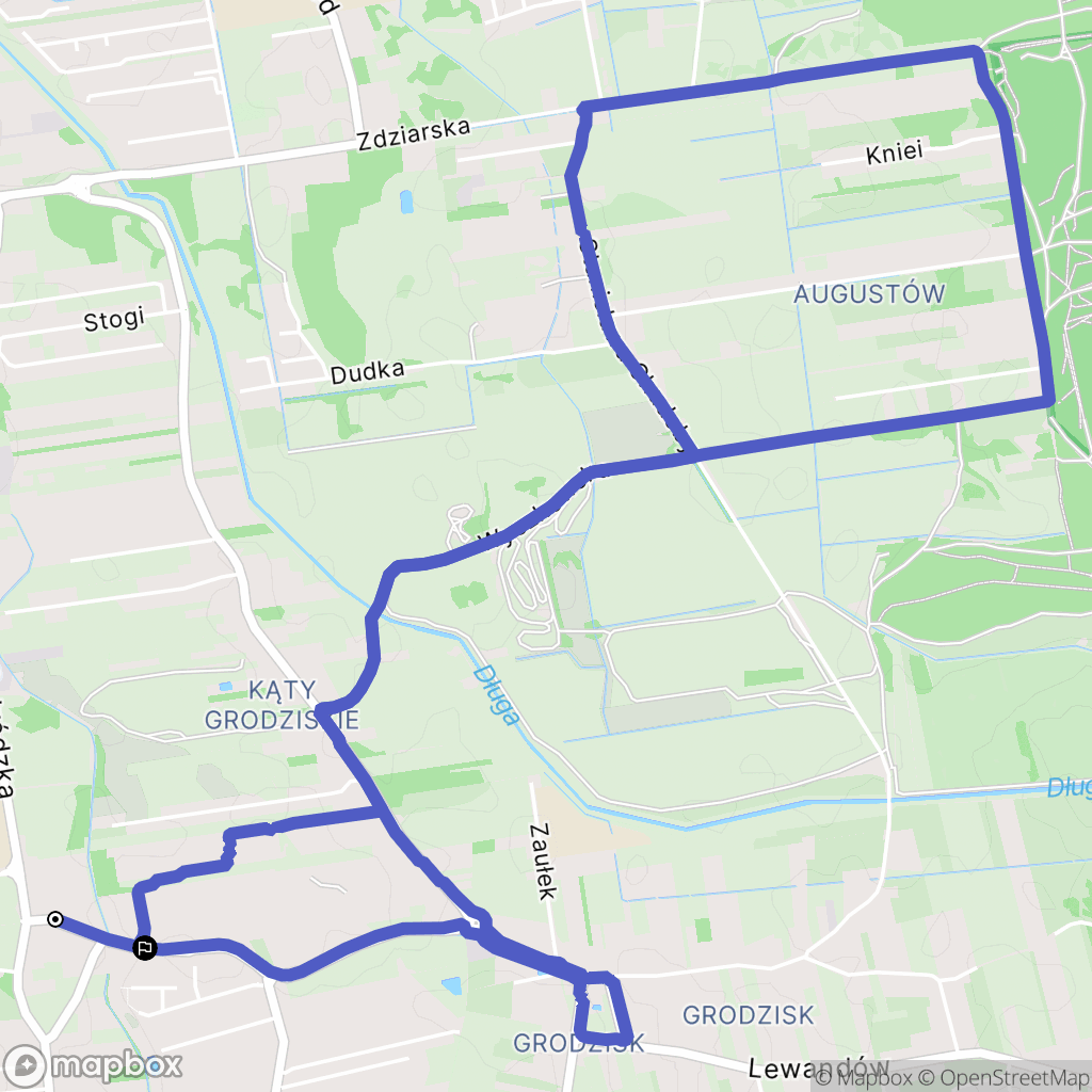 Warszawa: mapa trasy - Poland