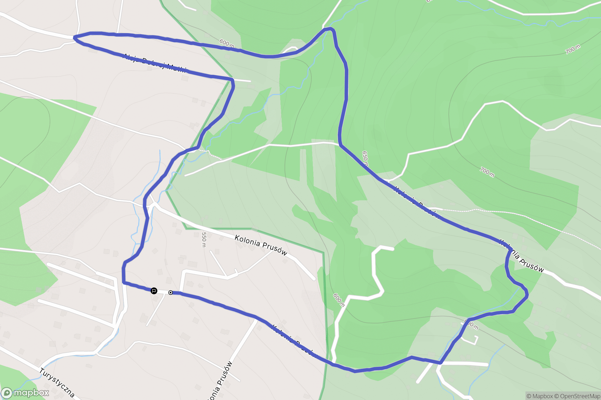 Milówka: mapa trasy - Poland