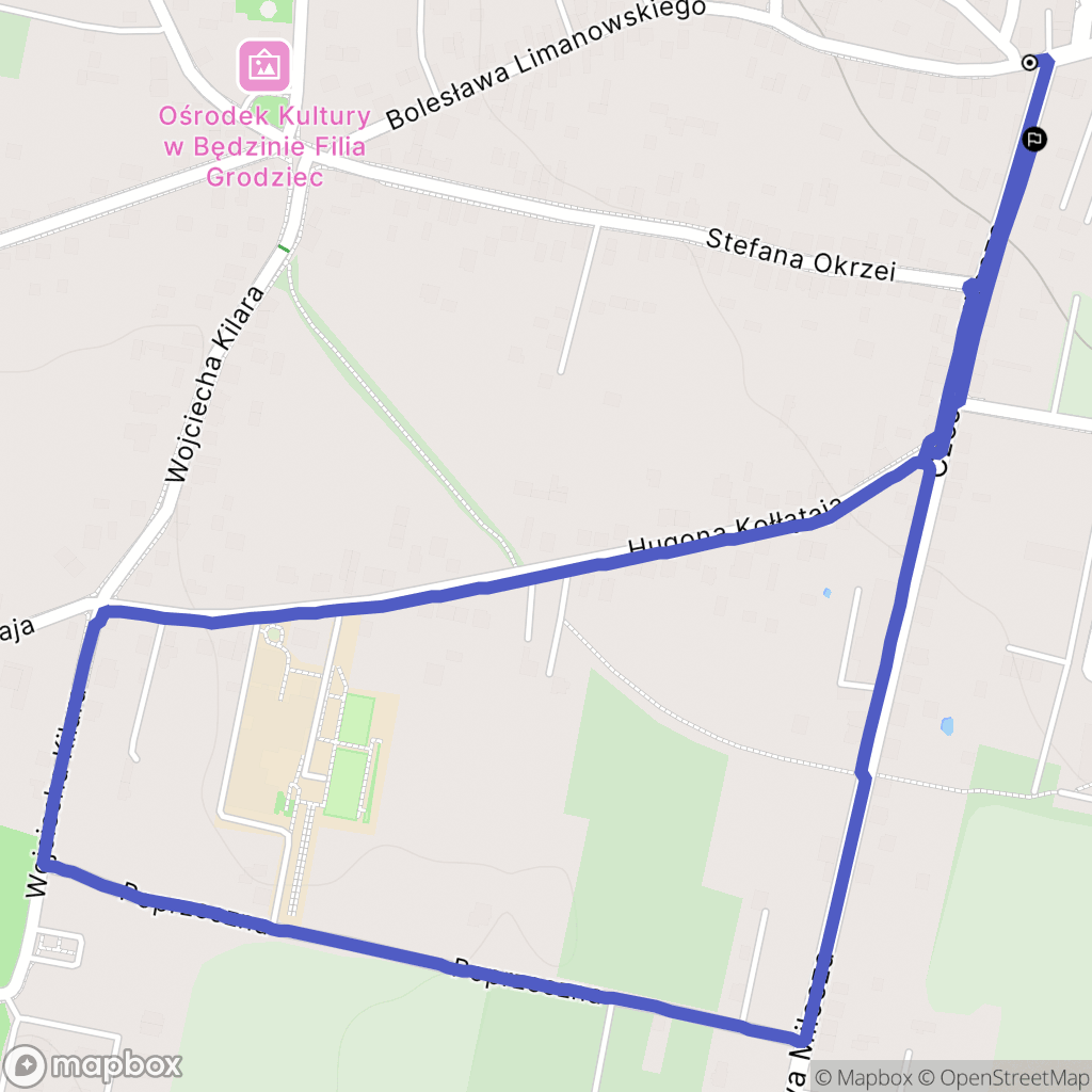 Będzin: mapa trasy - Poland