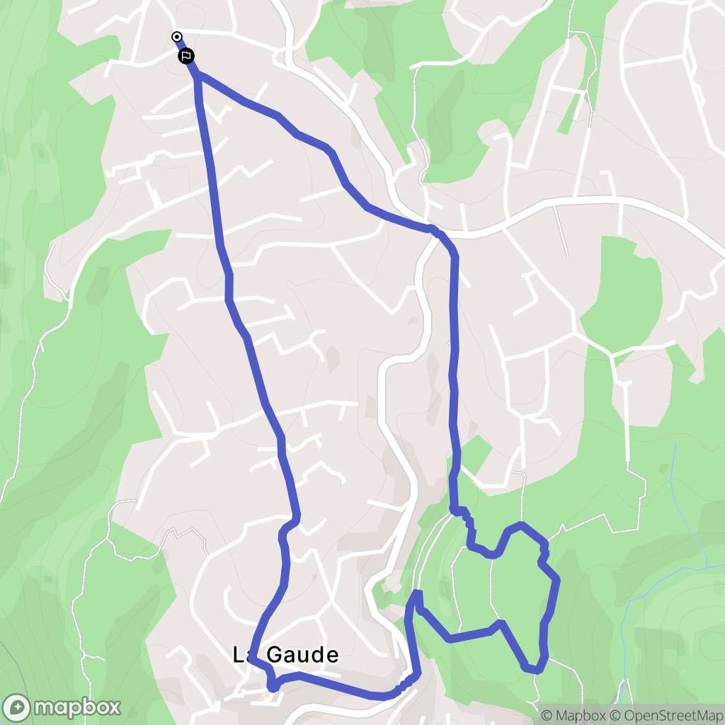 La Gaude : carte du parcours de randonnée - France