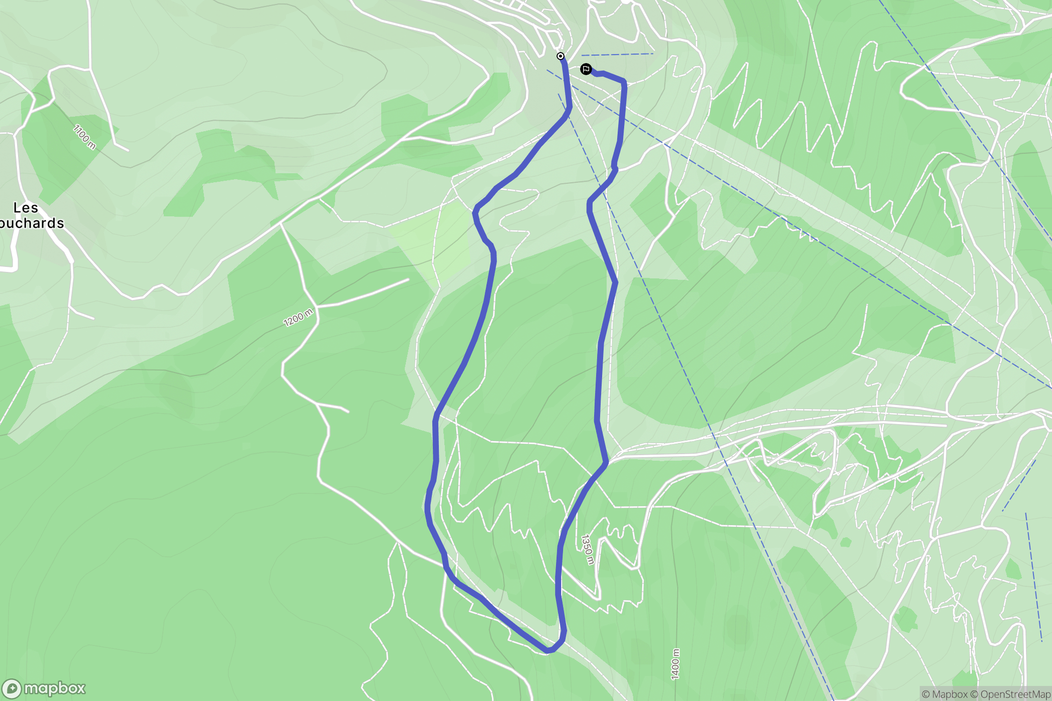 Villard-de-Lans : carte du parcours de randonnée - France