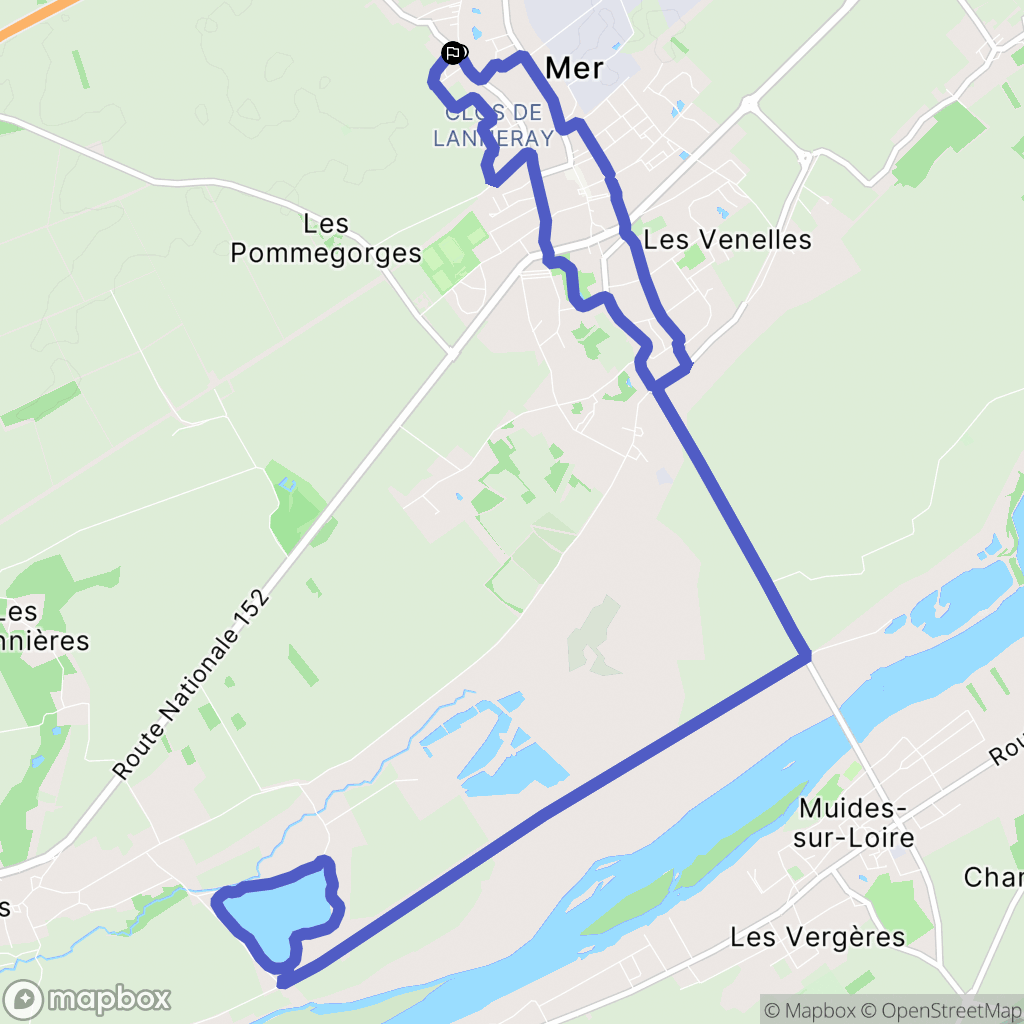 Mer : carte du parcours de randonnée - France