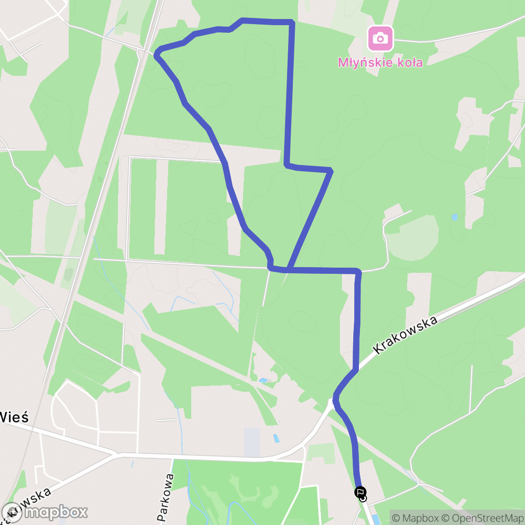Bobrek: mapa trasy - Poland