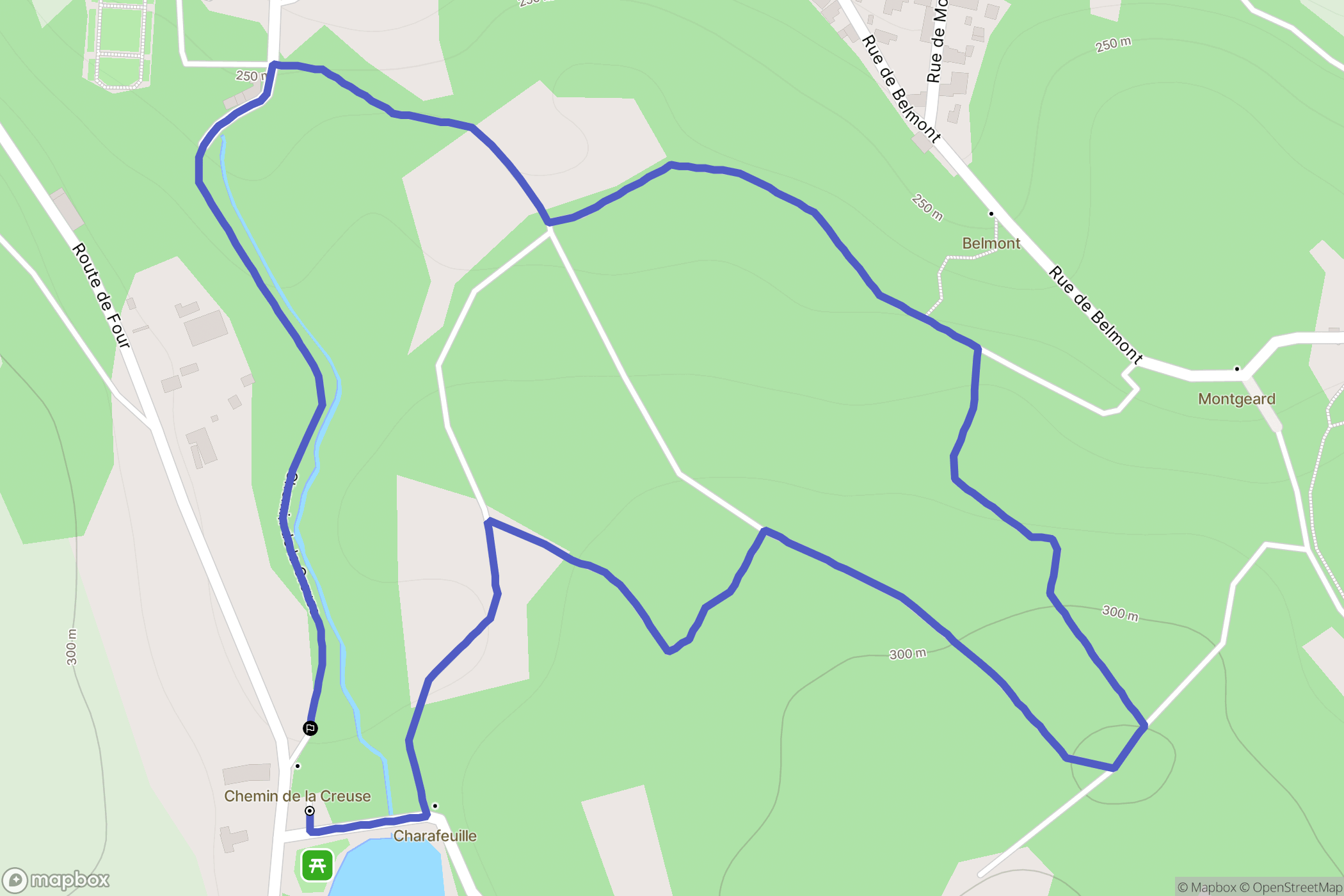 Vaulx-Milieu : carte du parcours de randonnée - France