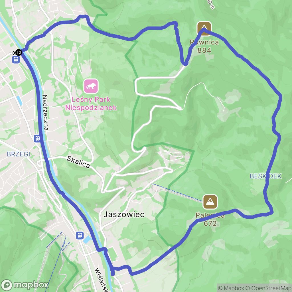 Ustroń: mapa trasy - Poland