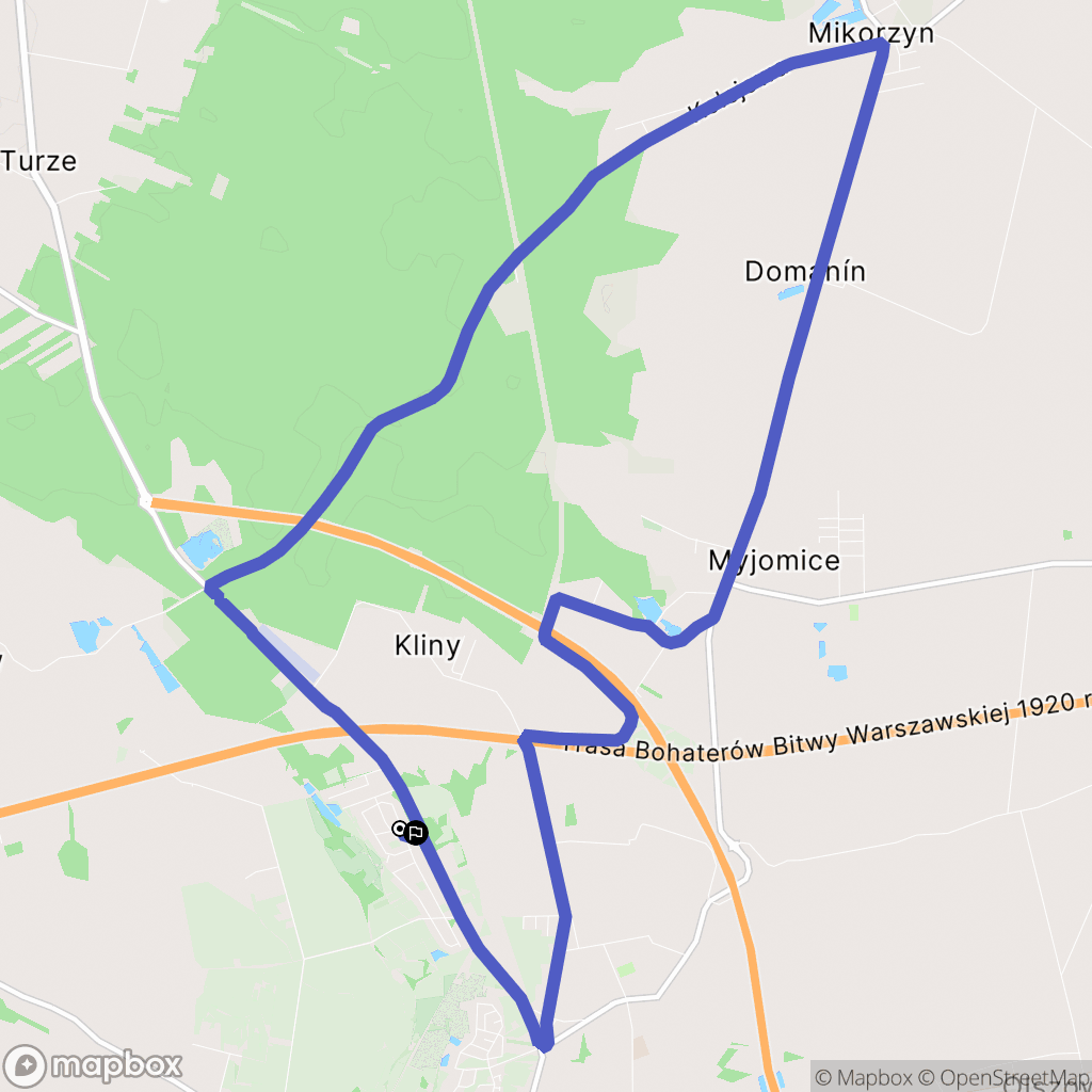 Hanulin: mapa trasy - Poland