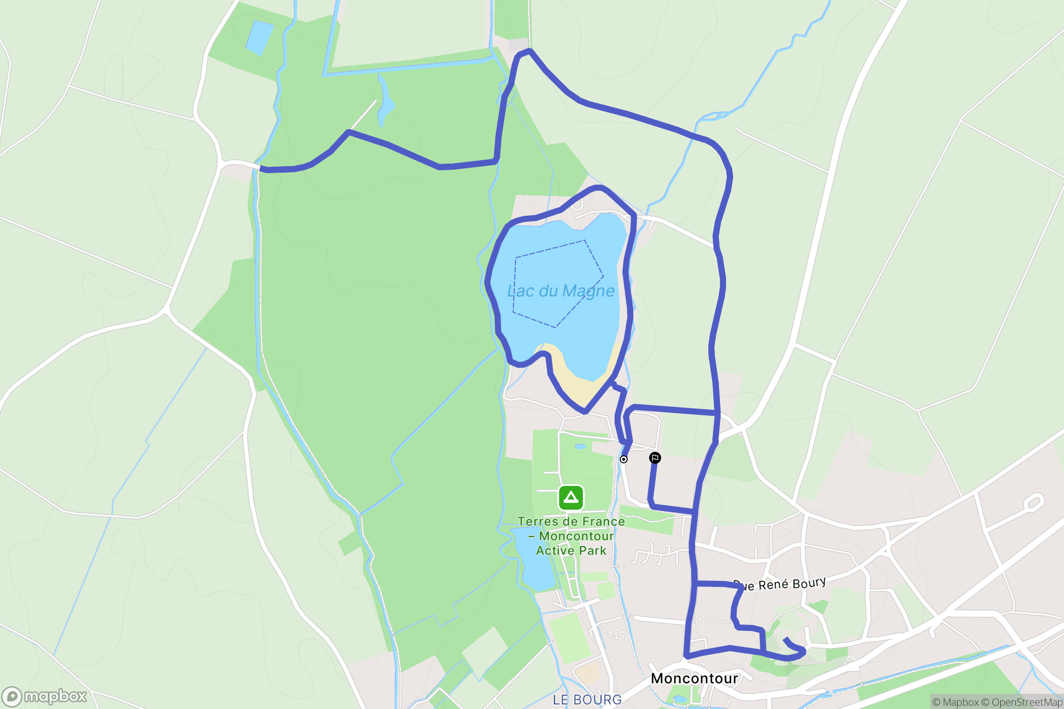 Moncontour : carte du parcours de randonnée - France