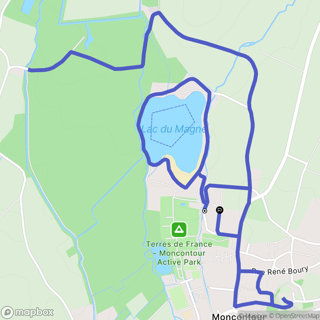 Moncontour : carte du parcours de randonnée - France