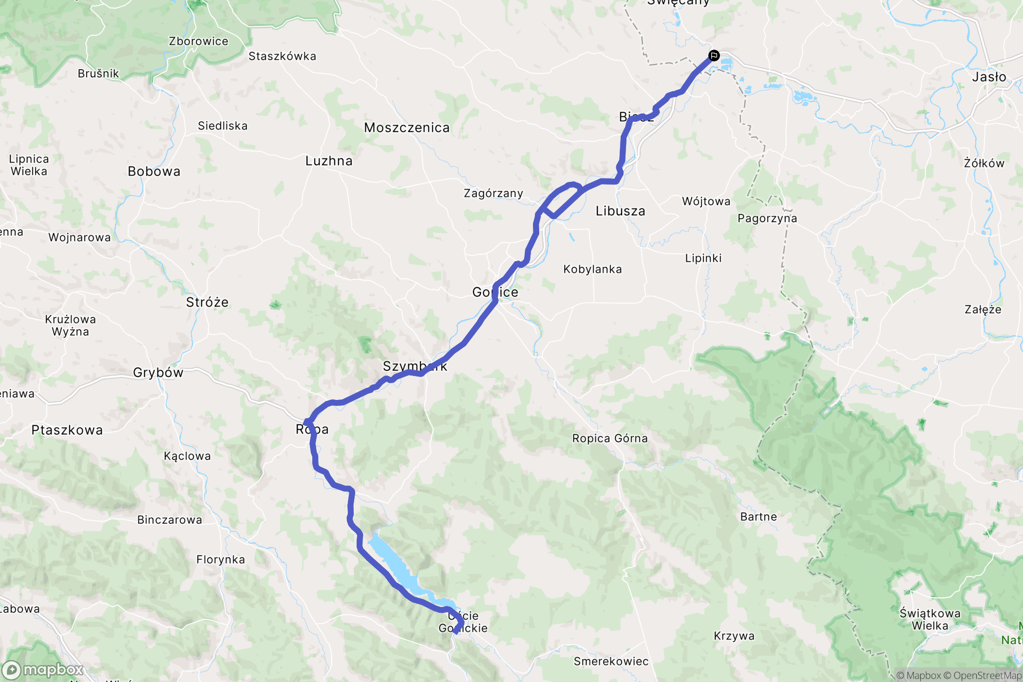 Siepietnica: mapa trasy - Poland