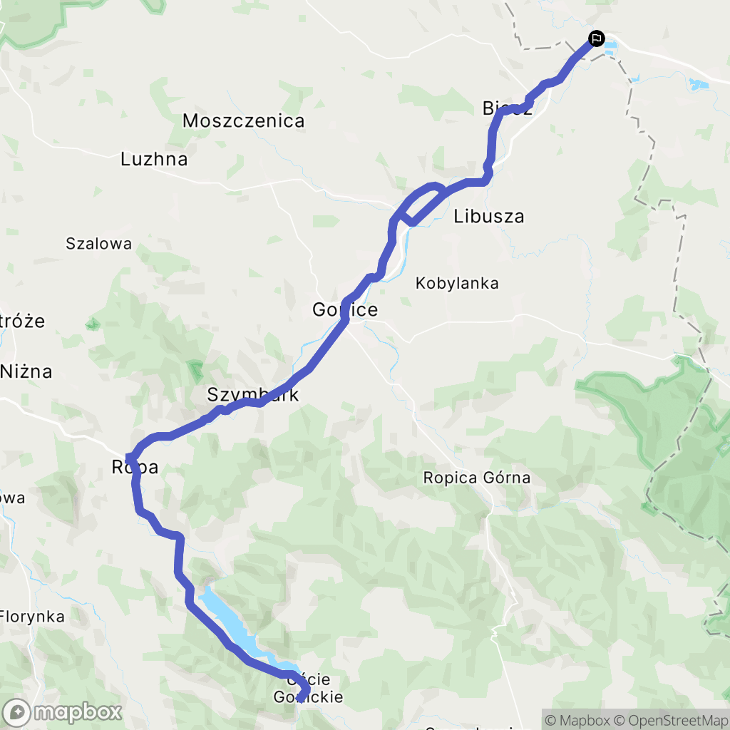 Siepietnica: mapa trasy - Poland