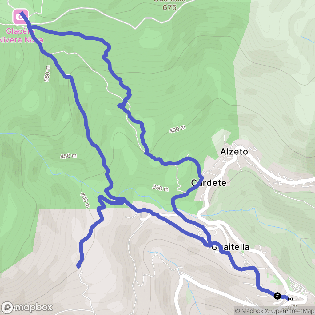 Ville-di-Pietrabugno : carte du parcours de randonnée - France
