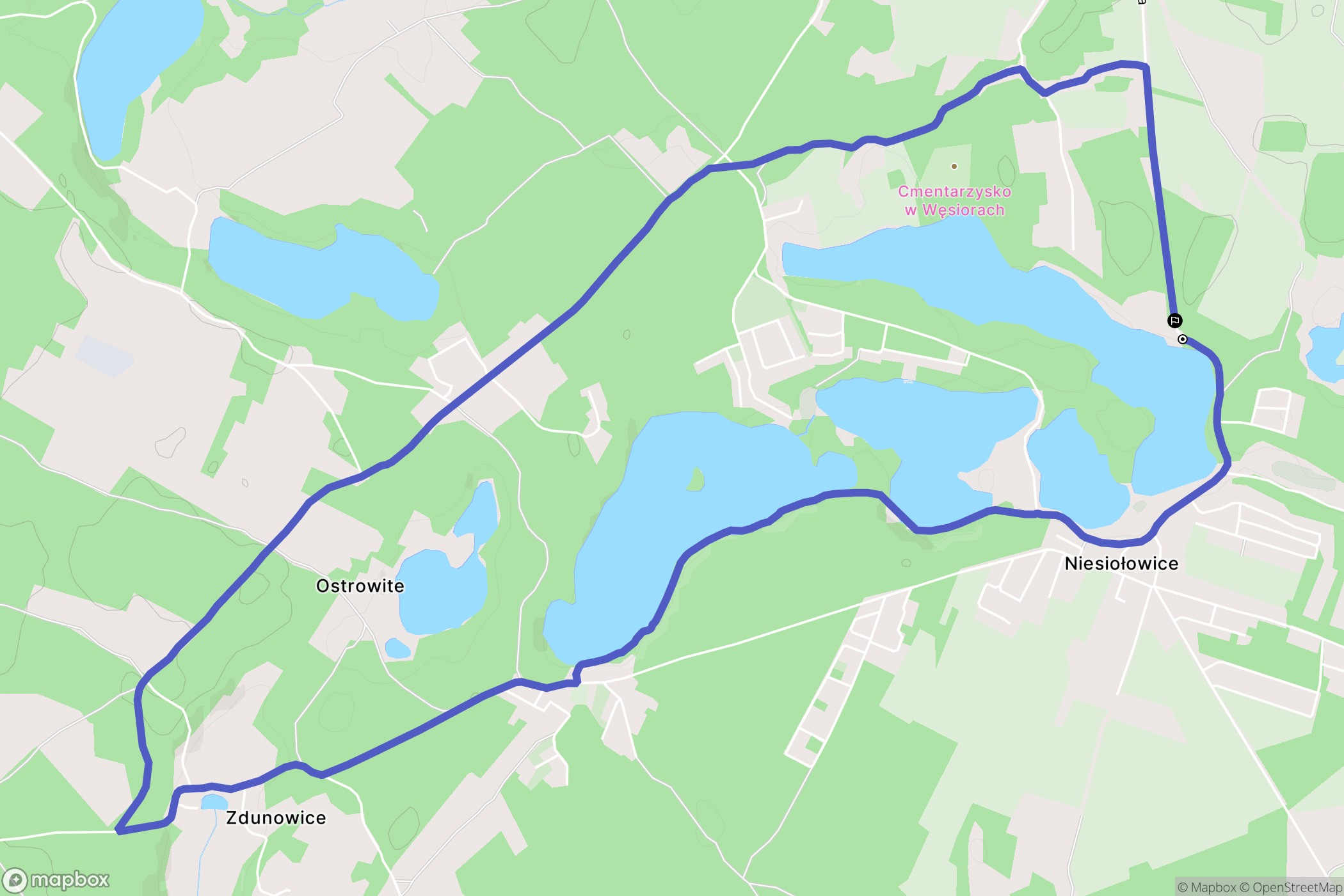 Niesiołowice: mapa trasy - Poland