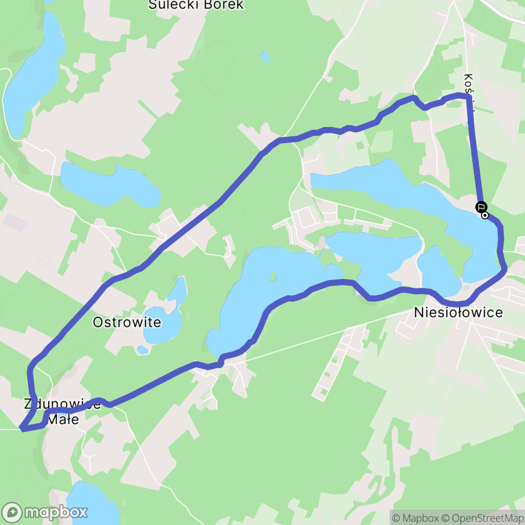 Niesiołowice: mapa trasy - Poland