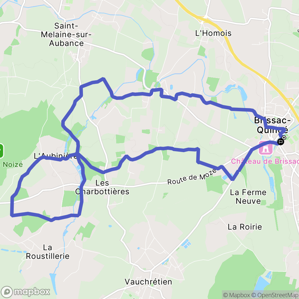 Brissac Loire Aubance : carte du parcours de randonnée - France