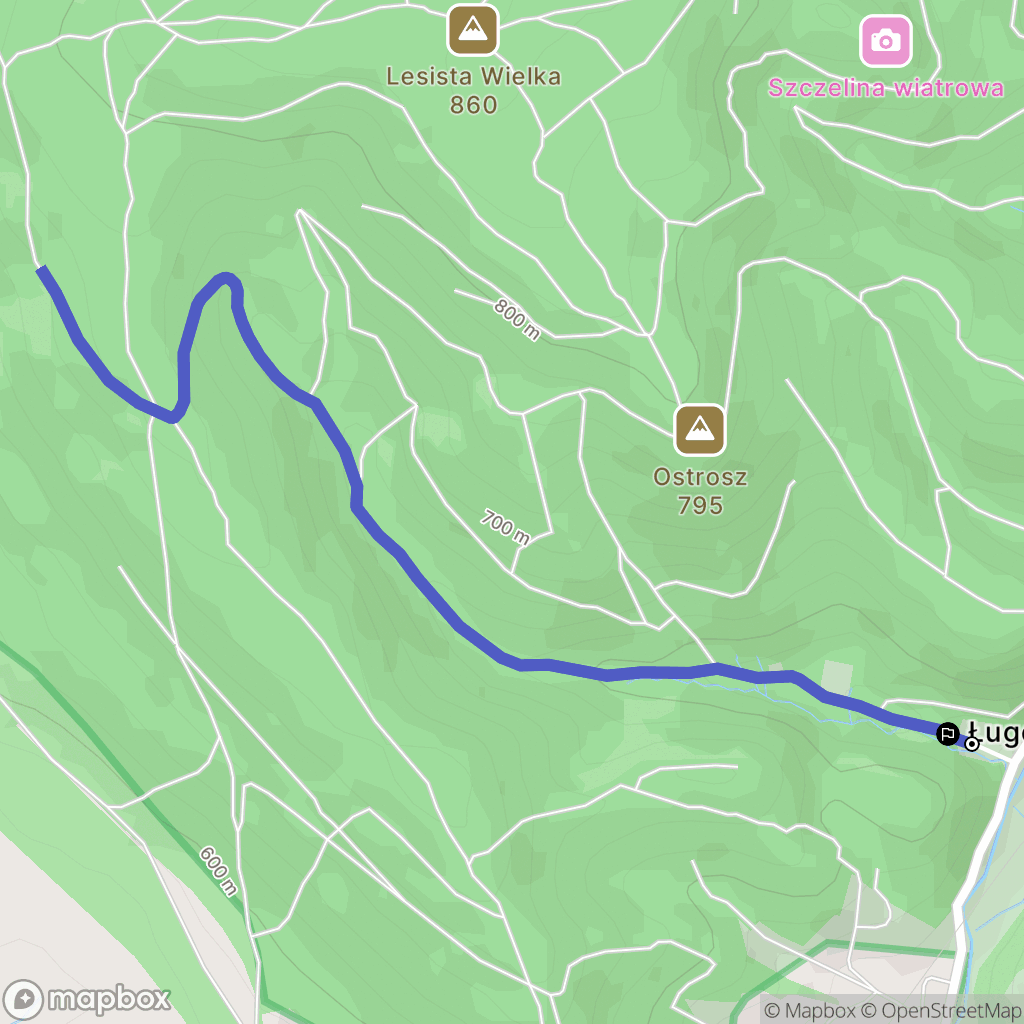 Kowalowa: mapa trasy - Poland