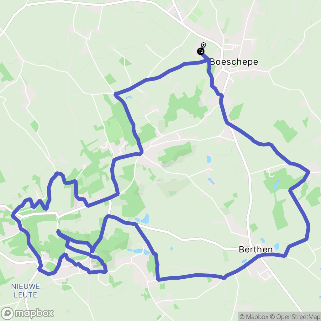 Boeschepe : carte du parcours de randonnée - France