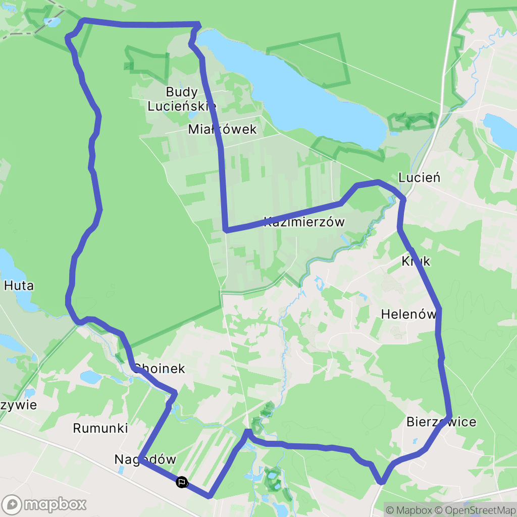 Nagodów: mapa trasy - Poland
