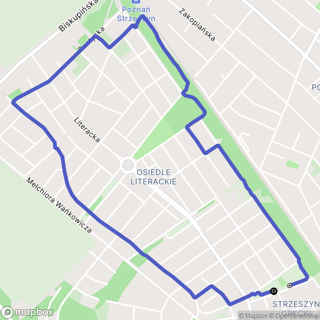 Poznań: mapa trasy - Poland