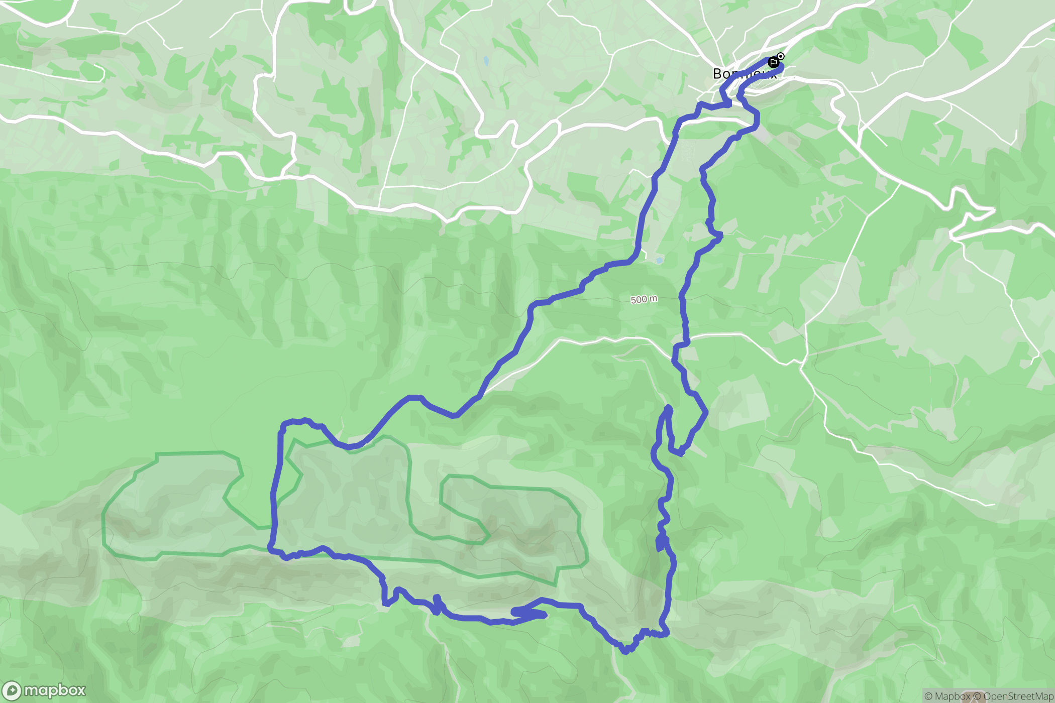 Bonnieux : carte du parcours de randonnée - France