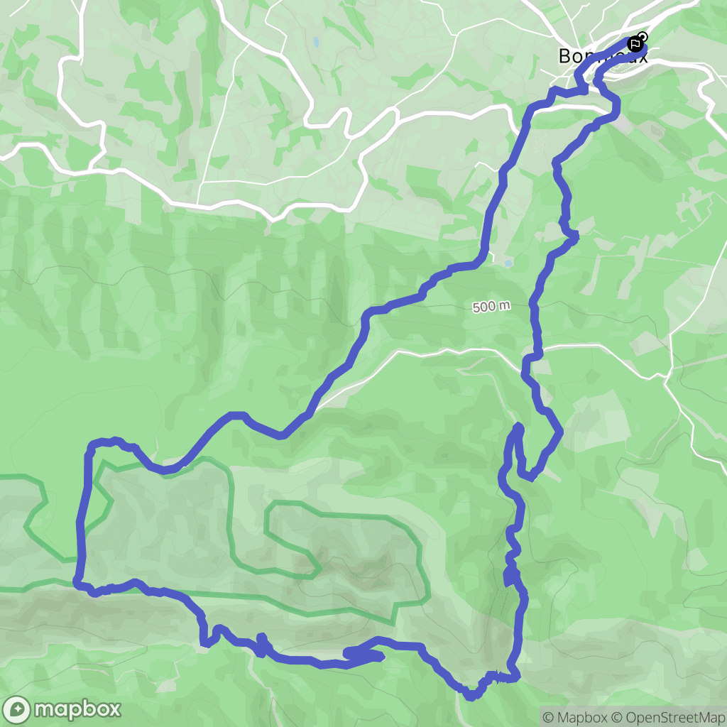 Bonnieux : carte du parcours de randonnée - France
