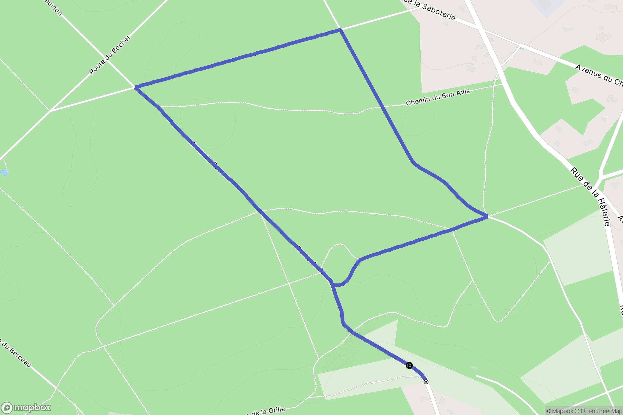 Abondant : carte du parcours de randonnée - France