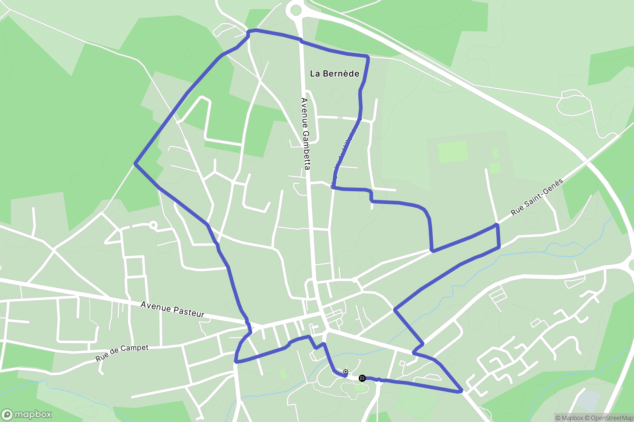 Castelnau-de-Médoc : carte du parcours de randonnée - France