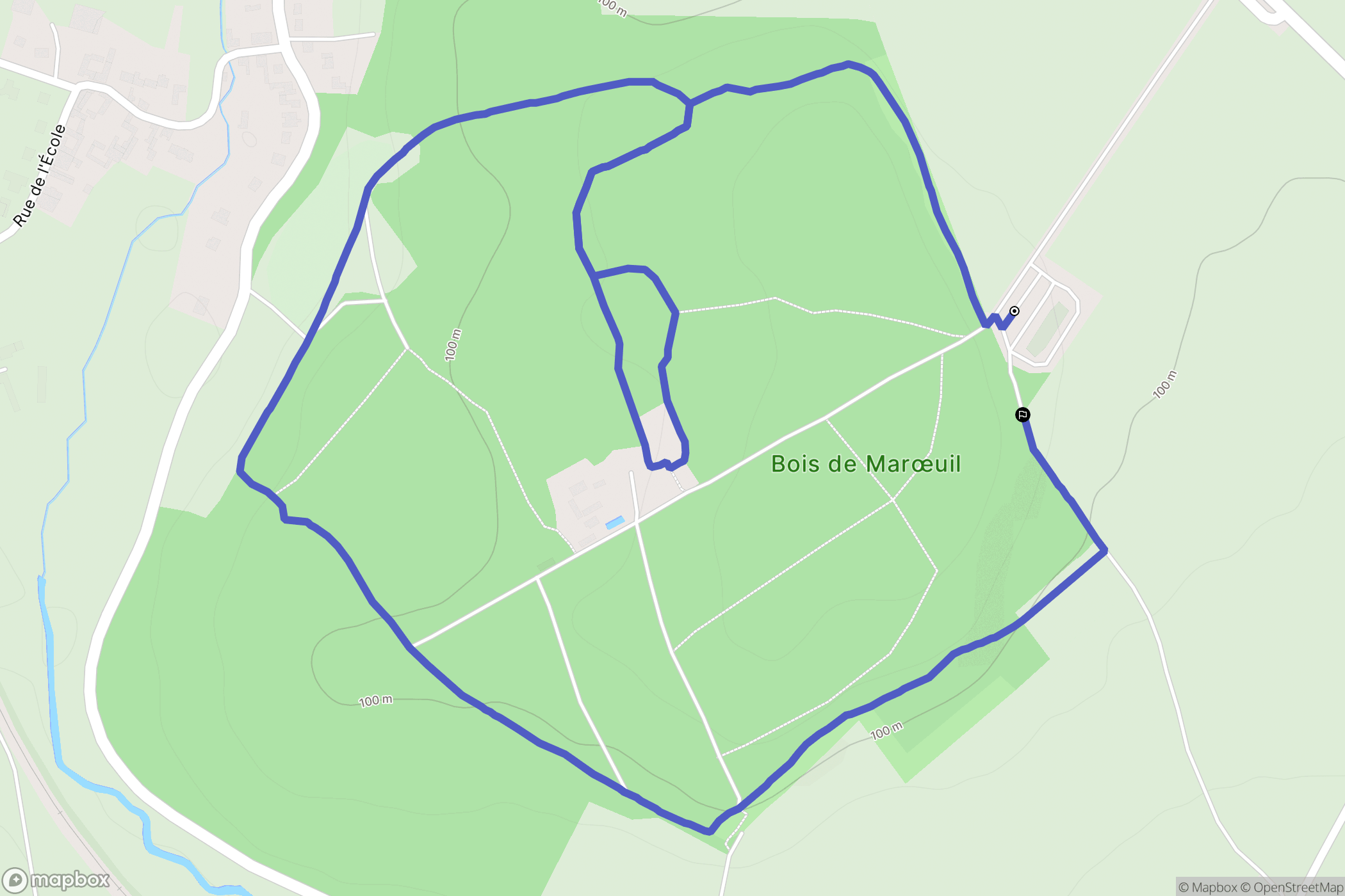 Marœuil : carte du parcours de randonnée - France