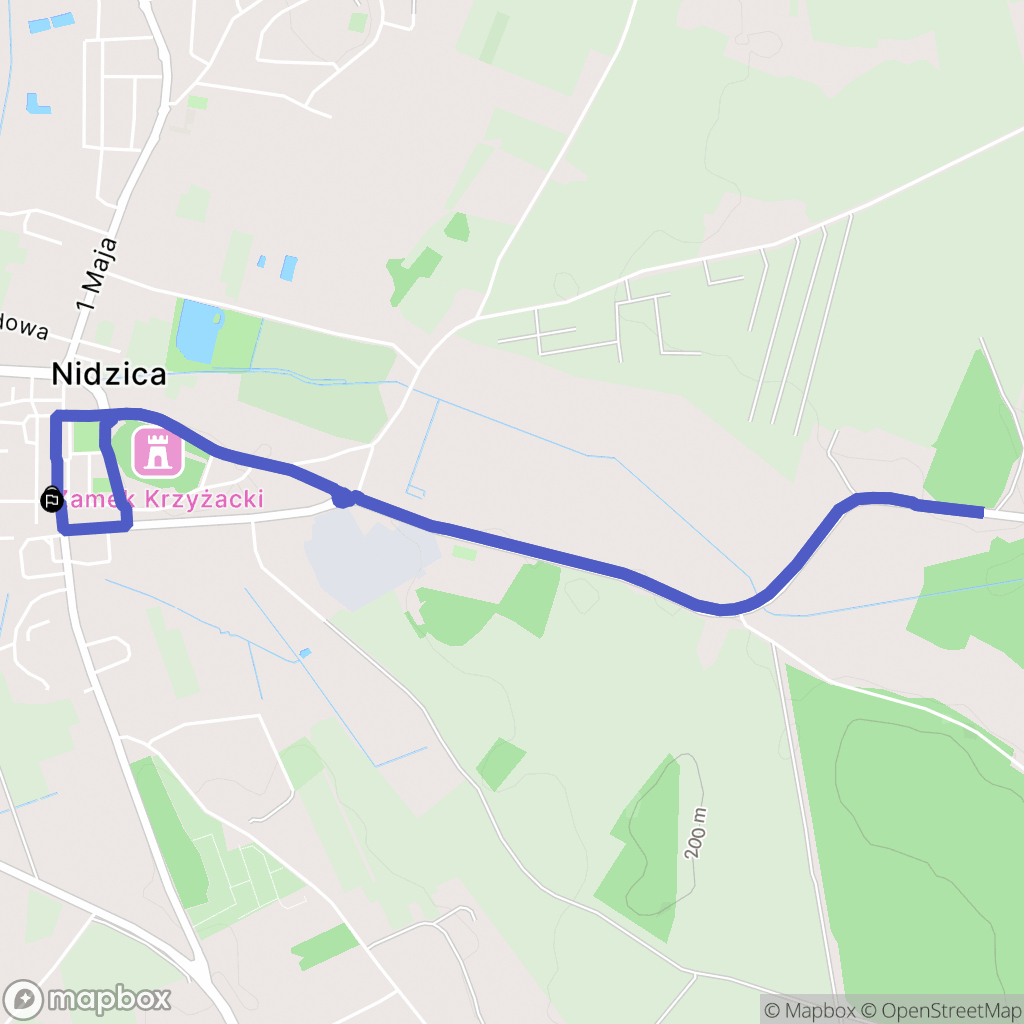 Nidzica: mapa trasy - Poland