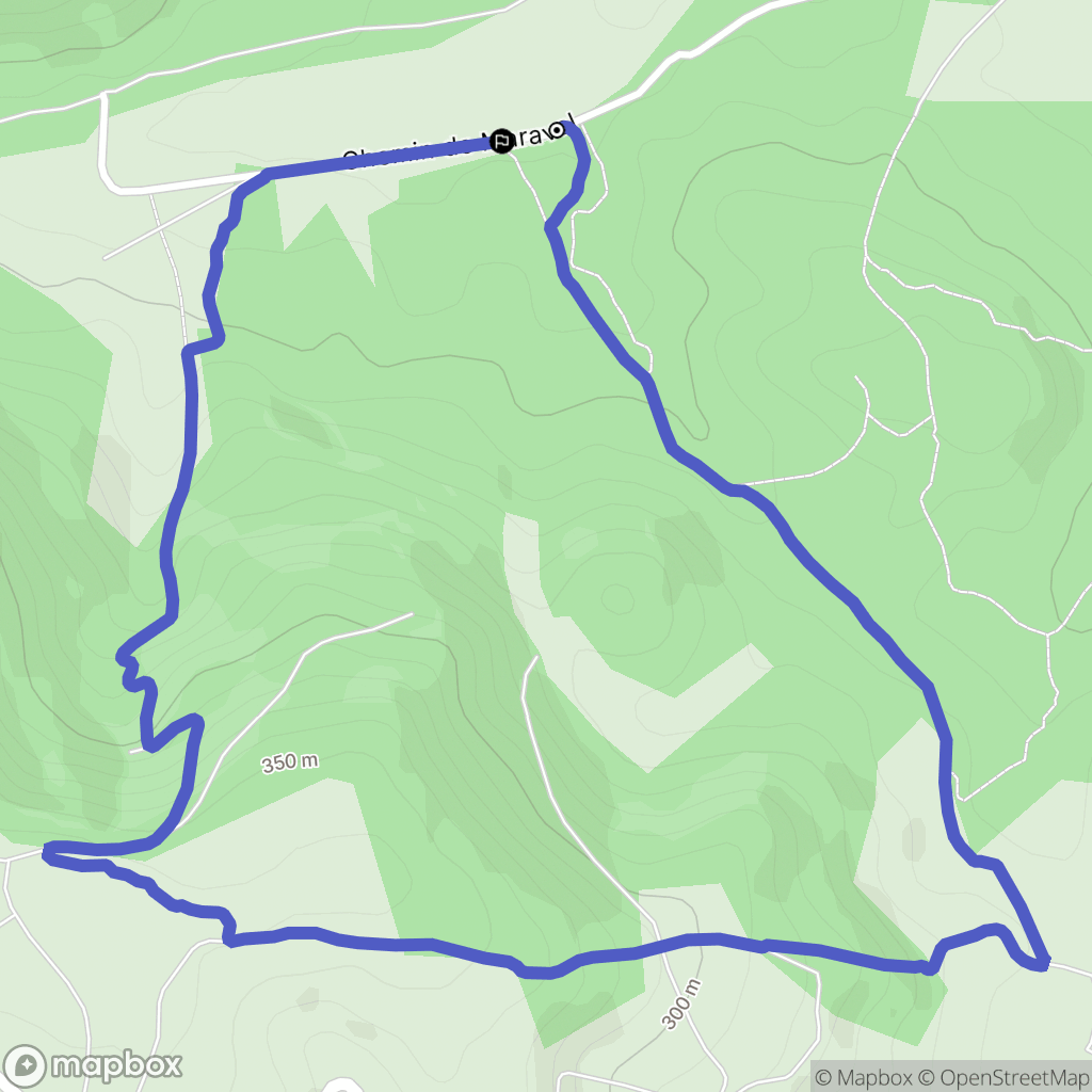 Labarthe-Bleys : carte du parcours de randonnée - France