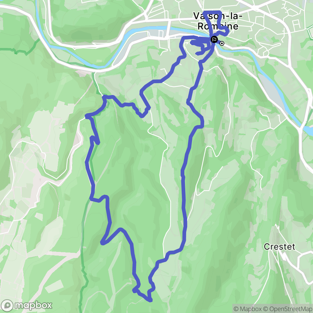 Vaison-la-Romaine : carte du parcours de randonnée - France
