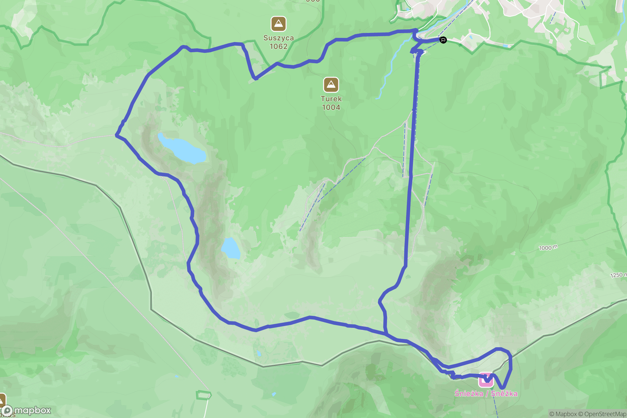 Karpacz: mapa trasy - Poland
