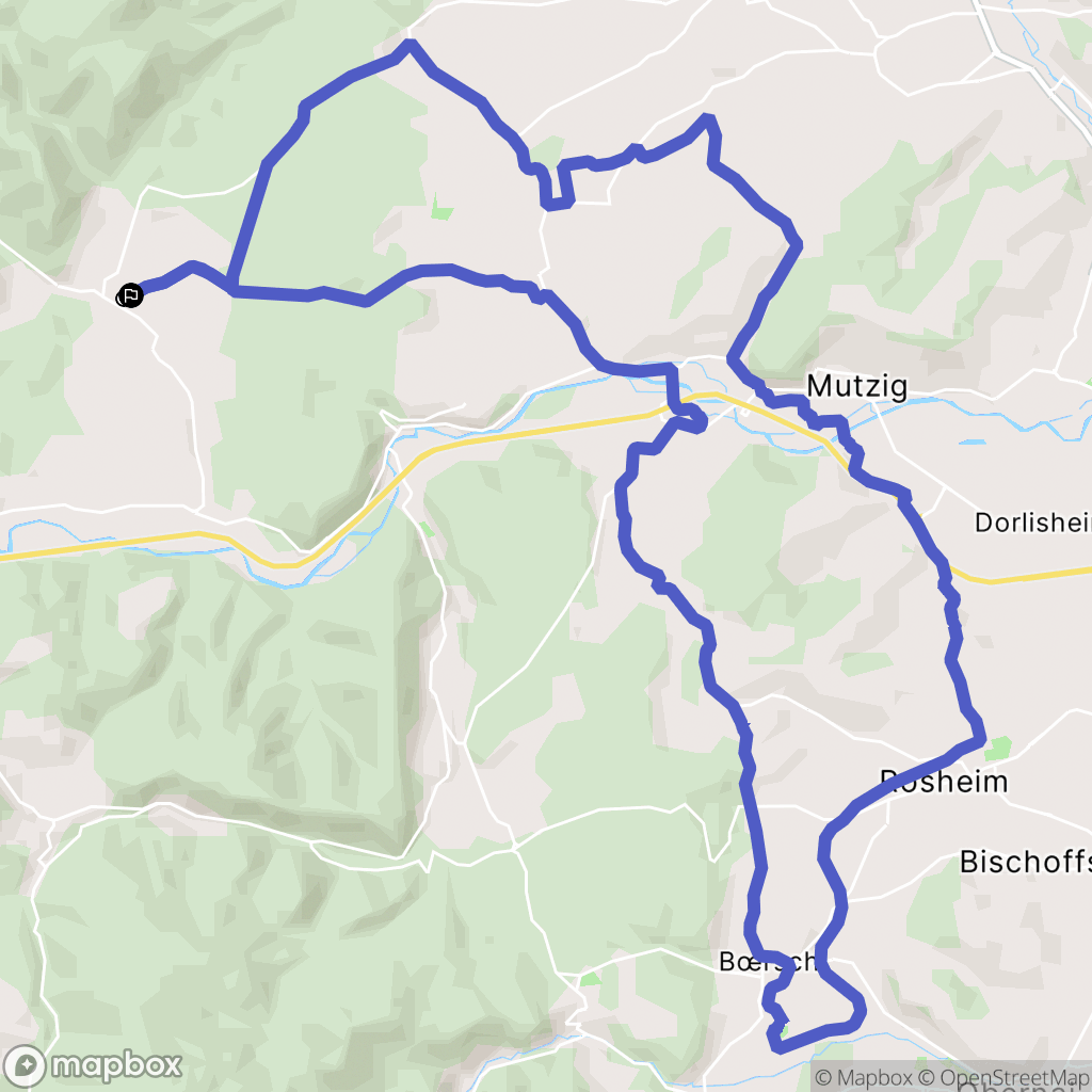 Oberhaslach : carte du parcours de randonnée - France