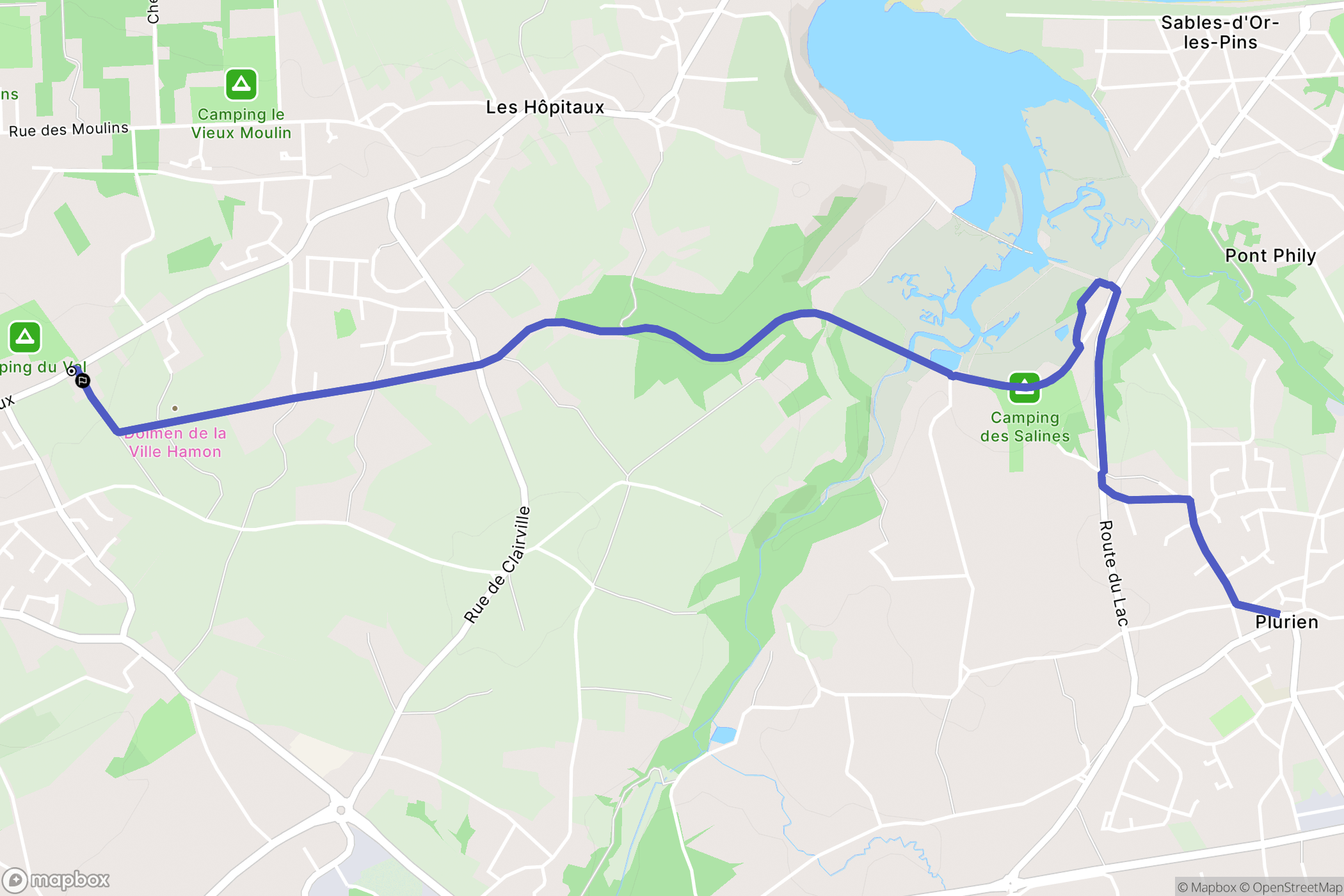 Erquy : carte du parcours de randonnée - France