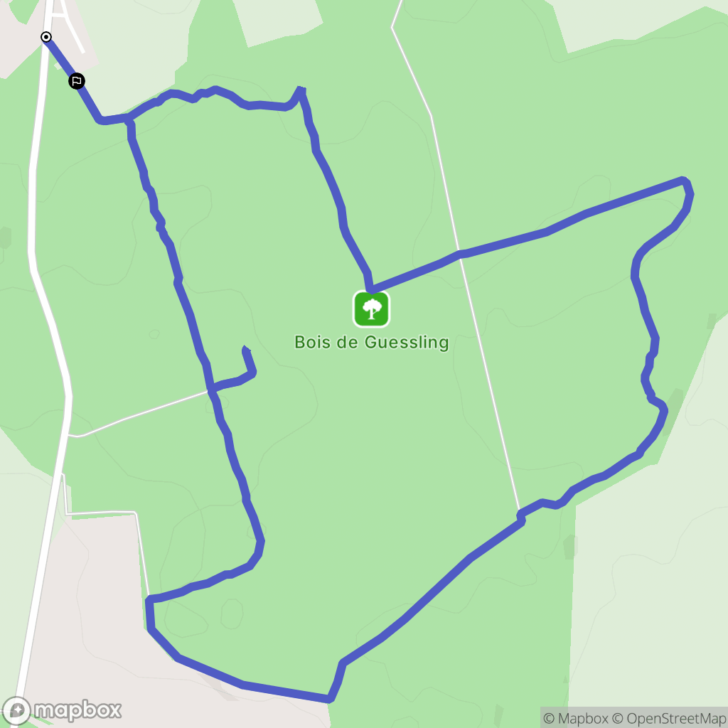 Guessling-Hémering : carte du parcours de randonnée - France