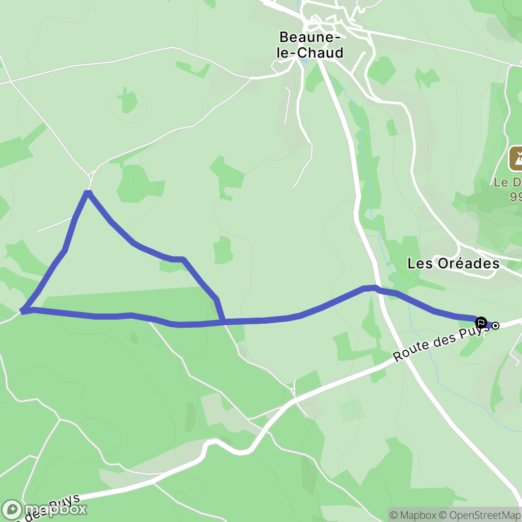 Saint-Genès-Champanelle : carte du parcours de randonnée - France