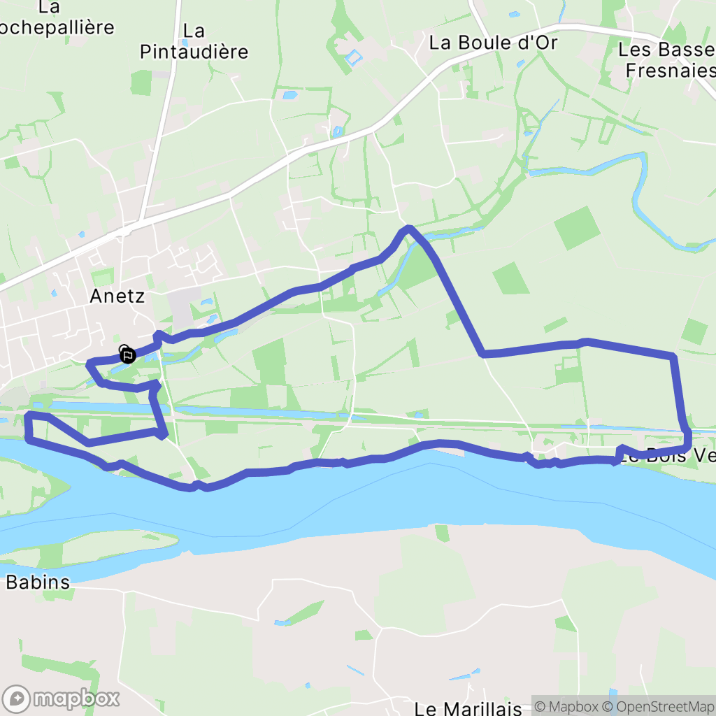 Vair-sur-Loire : carte du parcours de randonnée - France