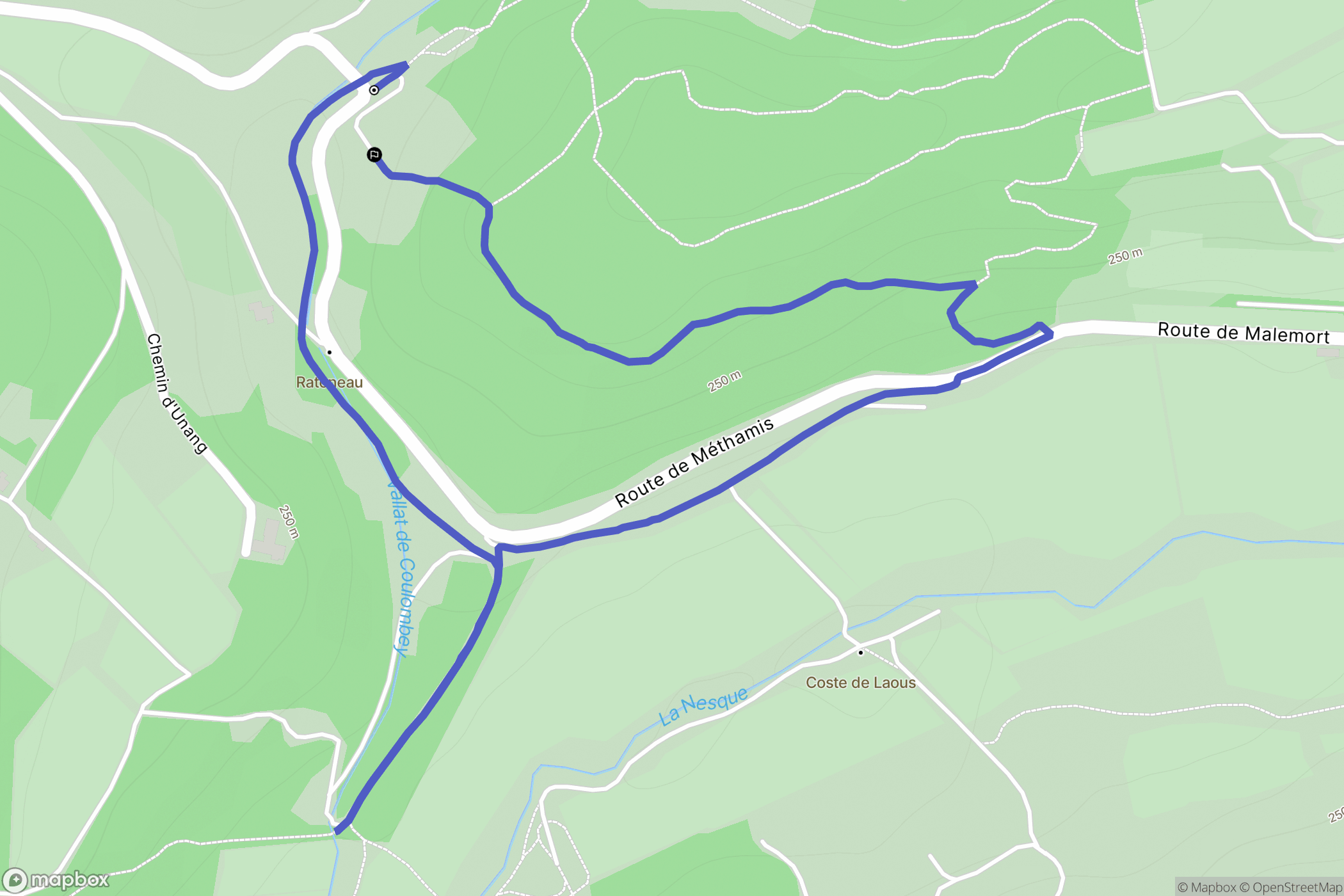 Malemort-du-Comtat : carte du parcours de randonnée - France