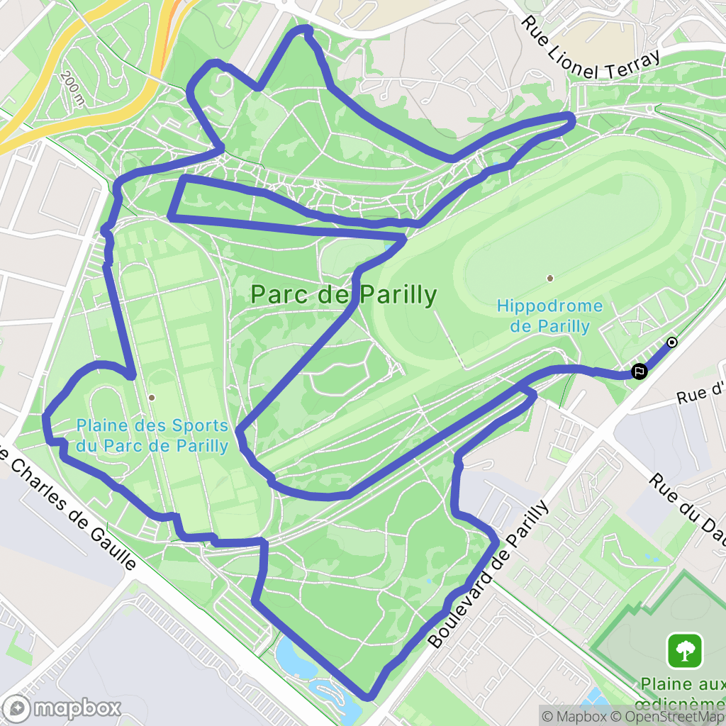 Bron : carte du parcours de randonnée - France