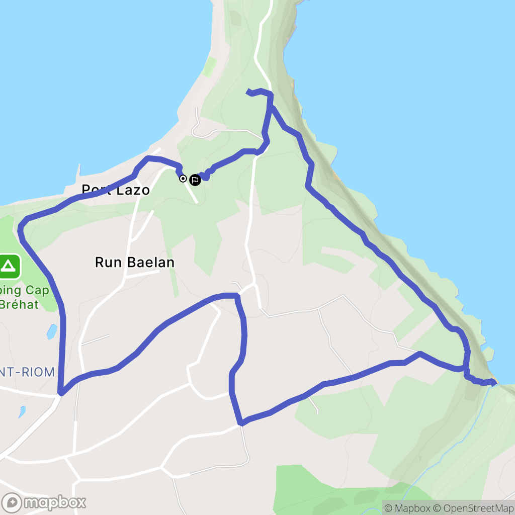 Plouézec : carte du parcours de randonnée - France