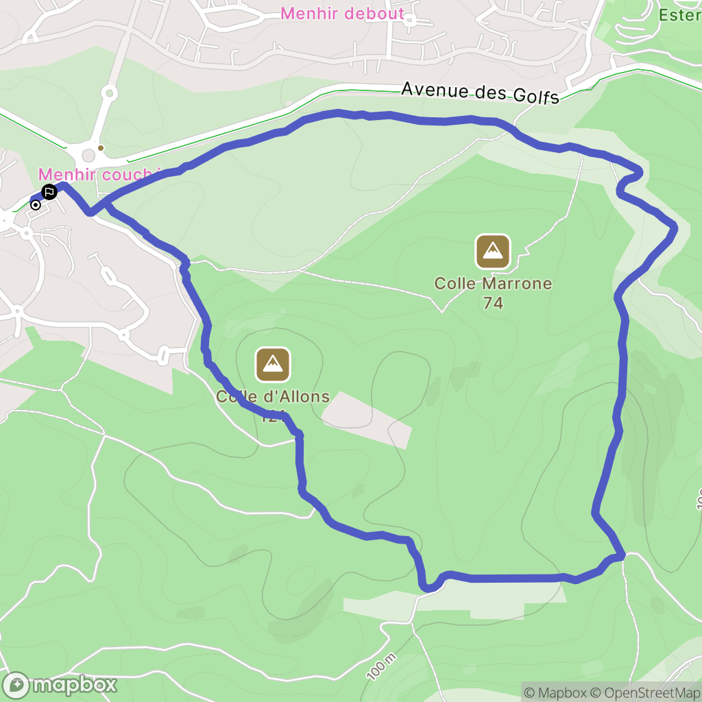Saint-Raphaël : carte du parcours de randonnée - France
