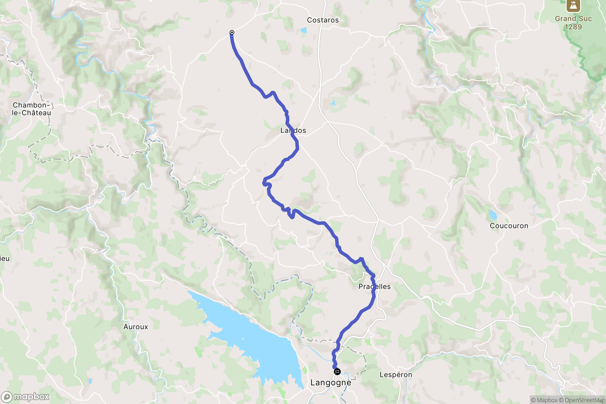 Le Bouchet-Saint-Nicolas : carte du parcours de randonnée - France