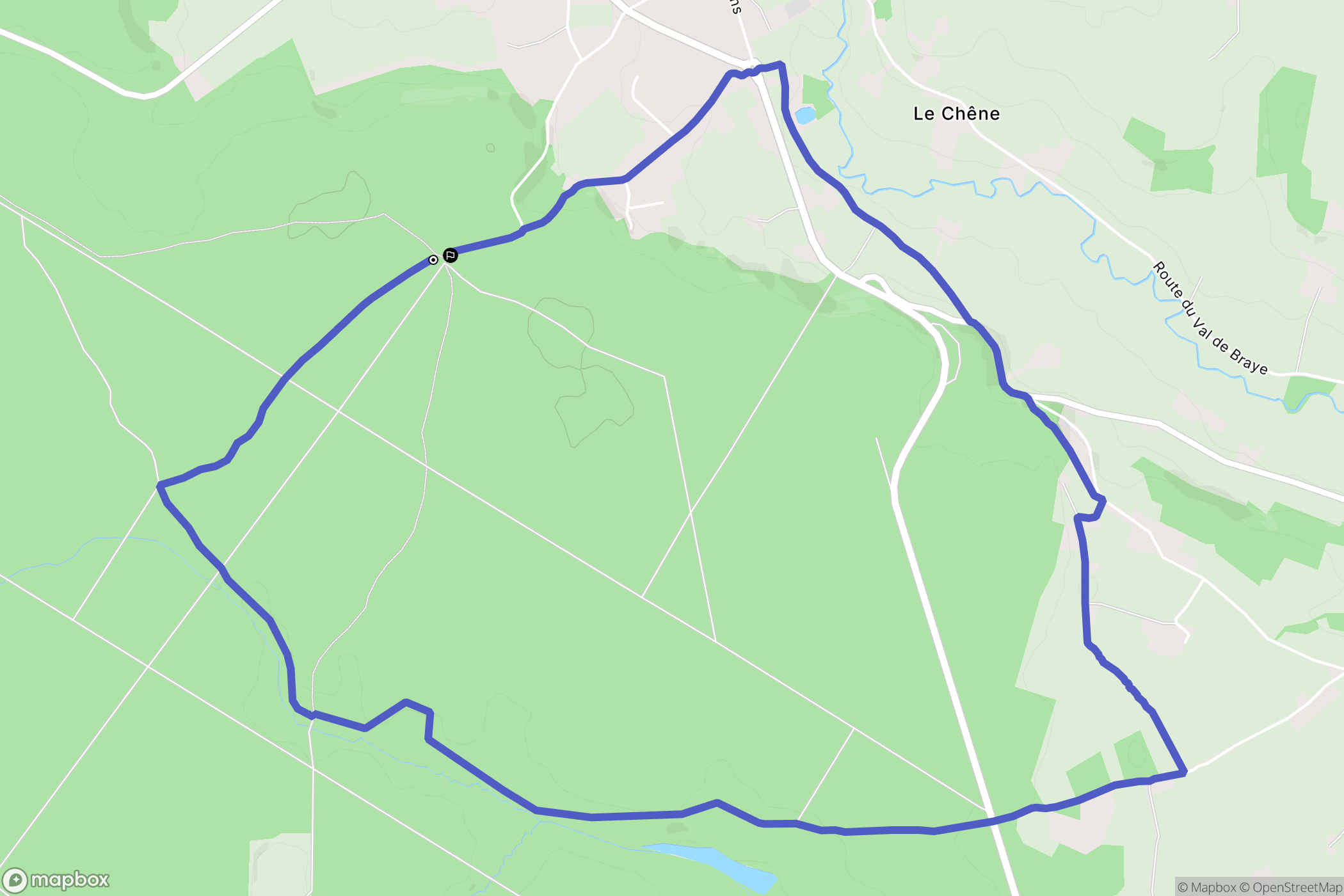Vibraye : carte du parcours de randonnée - France