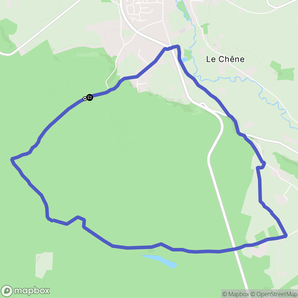 Vibraye : carte du parcours de randonnée - France