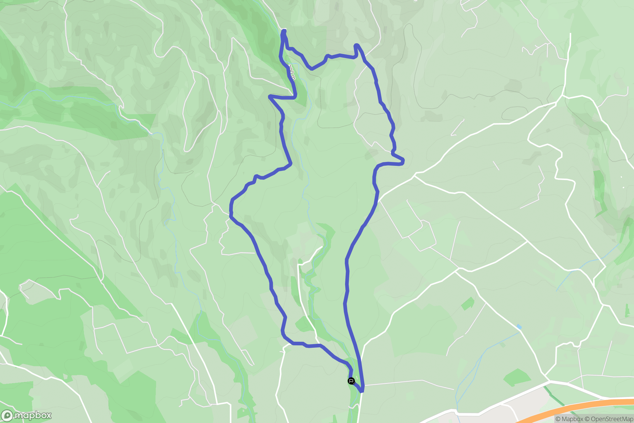 La Cadière-d'Azur : carte du parcours de randonnée - France